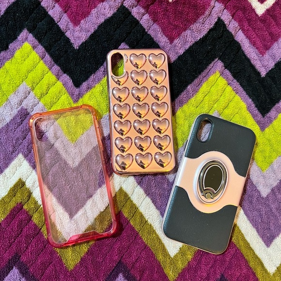 Bundle of Three Pink iPhone X / XS Cases